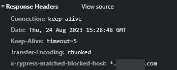 Network tab of dev tools with analytics.js request selected and the response header highlighted